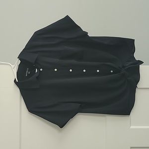 Navy Blue Tie Blouse